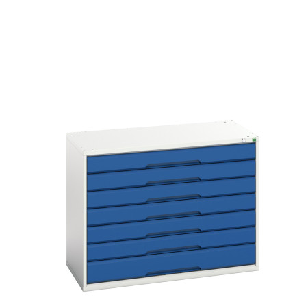 16925215 - VERSO Armoire à Tiroirs - Avec 7 Tiroirs - LxPxH 1050x550x800mm - Bleu Gentiane RAL 5010 16925215 - VERSO Armoire à Tiroirs - Avec 7 Tiroirs - LxPxH 1050x550x800mm - Bleu Gentiane RAL 5010