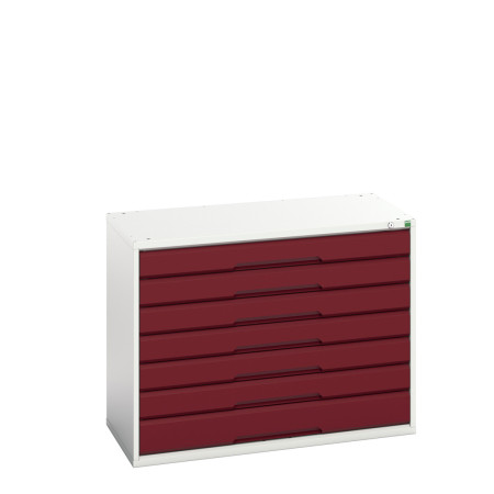 16925215 - VERSO Armoire à Tiroirs - Avec 7 Tiroirs - LxPxH 1050x550x800mm - Rouge Pourpre RAL 3004 16925215 - VERSO Armoire à Tiroirs - Avec 7 Tiroirs - LxPxH 1050x550x800mm - Rouge Pourpre RAL 3004
