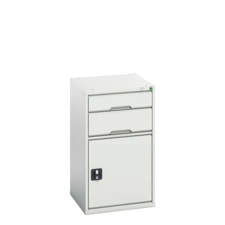 16925037 - VERSO Armoire à Tiroirs - Avec 2 Tiroirs et 1 Porte - LxPxH 525x550x900mm - Gris Clair RAL 7035 16925037 - VERSO Armoire à Tiroirs - Avec 2 Tiroirs et 1 Porte - LxPxH 525x550x900mm - Gris Clair RAL 7035
