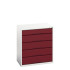 16925117 - VERSO Armoire à Tiroirs - Avec 5 Tiroirs - LxPxH 800x550x900mm - Rouge Pourpre RAL 3004 16925117 - VERSO Armoire à Tiroirs - Avec 5 Tiroirs - LxPxH 800x550x900mm - Rouge Pourpre RAL 3004