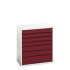 16925129 - VERSO Armoire à Tiroirs - Avec 7 Tiroirs - LxPxH 800x550x900mm - Rouge Pourpre RAL 3004 16925129 - VERSO Armoire à Tiroirs - Avec 7 Tiroirs - LxPxH 800x550x900mm - Rouge Pourpre RAL 3004