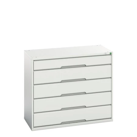 16925217 - VERSO Armoire à Tiroirs - Avec 5 Tiroirs - LxPxH 1050x550x900mm - Gris Clair RAL 7035 16925217 - VERSO Armoire à Tiroirs - Avec 5 Tiroirs - LxPxH 1050x550x900mm - Gris Clair RAL 7035