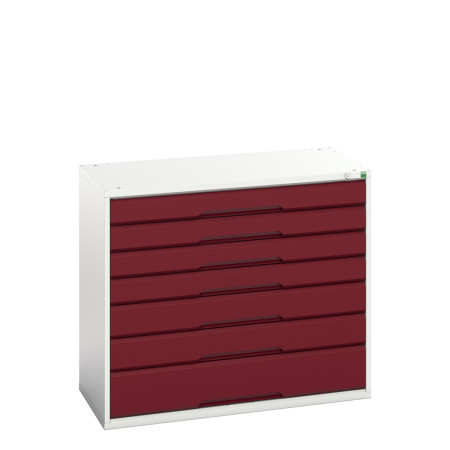 16925229 - VERSO Armoire à Tiroirs - Avec 7 Tiroirs - LxPxH 1050x550x900mm - Rouge Pourpre RAL 3004 16925229 - VERSO Armoire à Tiroirs - Avec 7 Tiroirs - LxPxH 1050x550x900mm - Rouge Pourpre RAL 3004