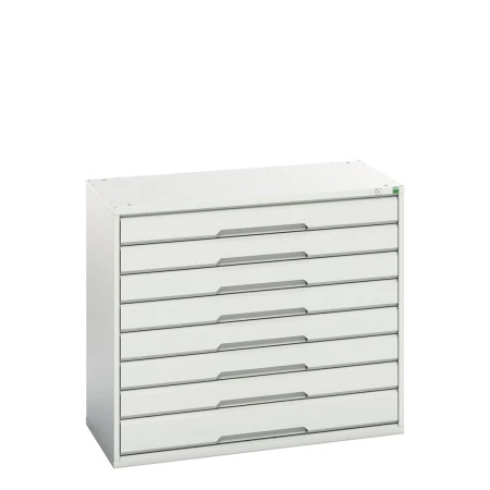 16925233 - VERSO Armoire à Tiroirs - Avec 8 Tiroirs - LxPxH 1050x550x900mm - Gris Clair RAL 7035 16925233 - VERSO Armoire à Tiroirs - Avec 8 Tiroirs - LxPxH 1050x550x900mm - Gris Clair RAL 7035