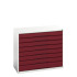 16925233 - VERSO Armoire à Tiroirs - Avec 8 Tiroirs - LxPxH 1050x550x900mm - Rouge Pourpre RAL 3004 16925233 - VERSO Armoire à Tiroirs - Avec 8 Tiroirs - LxPxH 1050x550x900mm - Rouge Pourpre RAL 3004