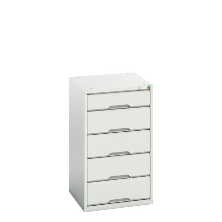 16925017 - VERSO Armoire à Tiroirs - Avec 5 Tiroirs - LxPxH 525x550x900mm - Gris Clair RAL 7035 16925017 - VERSO Armoire à Tiroirs - Avec 5 Tiroirs - LxPxH 525x550x900mm - Gris Clair RAL 7035