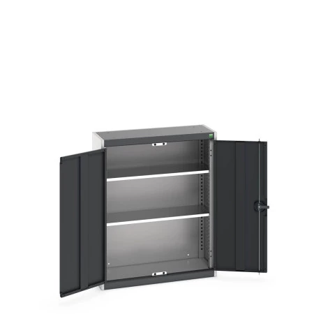 40031009 - Armoire Standard CUBIO - Avec 2 Tablettes - LxPxH 800x325x1000mm - Gris Anthracite RAL 7016