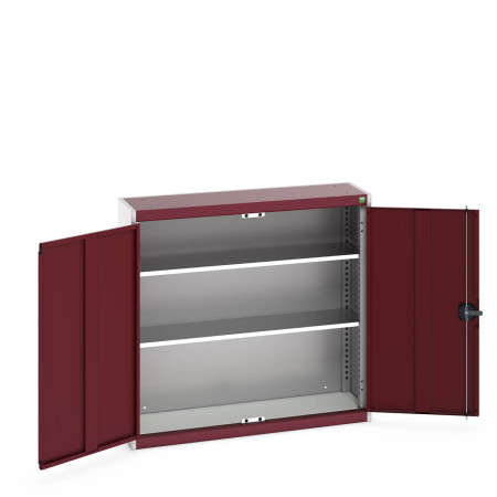 40031015 - Armoire Standard CUBIO - Avec 2 Tablettes - LxPxH 1050x325x1000mm - Rouge Pourpre RAL 3004 40031015 - Armoire Standard CUBIO - Avec 2 Tablettes - LxPxH 1050x325x1000mm - Rouge Pourpre RAL 3004