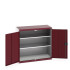 40031027 - Armoire Standard CUBIO - Avec 2 Tablettes - LxPxH 1050x525x1000mm - Rouge Pourpre RAL 3004 40031027 - Armoire Standard CUBIO - Avec 2 Tablettes - LxPxH 1050x525x1000mm - Rouge Pourpre RAL 3004
