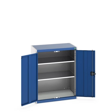 40031021 - Armoire Standard CUBIO - Avec 2 Tablettes - LxPxH 800x525x1000mm - Bleu Gentiane RAL 5010 40031021 - Armoire Standard CUBIO - Avec 2 Tablettes - LxPxH 800x525x1000mm - Bleu Gentiane RAL 5010