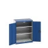 40031021 - Armoire Standard CUBIO - Avec 2 Tablettes - LxPxH 800x525x1000mm - Bleu Gentiane RAL 5010 40031021 - Armoire Standard CUBIO - Avec 2 Tablettes - LxPxH 800x525x1000mm - Bleu Gentiane RAL 5010