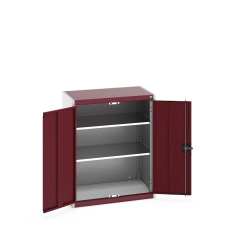 40031021 - Armoire Standard CUBIO - Avec 2 Tablettes - LxPxH 800x525x1000mm - Rouge Pourpre RAL 3004 40031021 - Armoire Standard CUBIO - Avec 2 Tablettes - LxPxH 800x525x1000mm - Rouge Pourpre RAL 3004