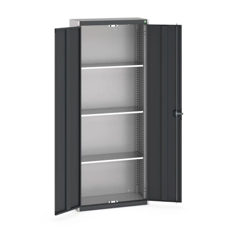 40031012 - Armoire Standard CUBIO - Avec 3 Tablettes - LxPxH 800x325x2000mm - Gris Anthracite RAL 7016