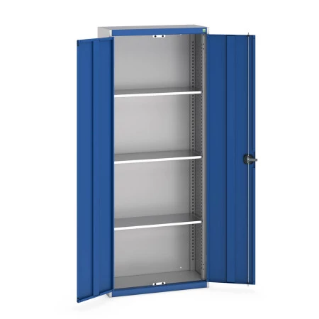 40031012 - Armoire Standard CUBIO - Avec 3 Tablettes - LxPxH 800x325x2000mm - Bleu Gentiane RAL 5010 40031012 - Armoire Standard CUBIO - Avec 3 Tablettes - LxPxH 800x325x2000mm - Bleu Gentiane RAL 5010