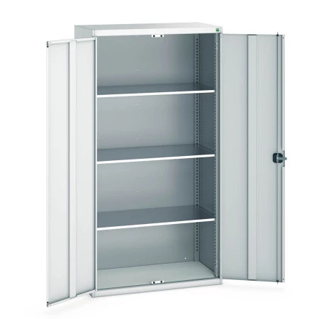 40031030 - Armoire Standard CUBIO - Avec 3 Tablettes - LxPxH 1050x525x2000mm - Gris Clair RAL 7035 40031030 - Armoire Standard CUBIO - Avec 3 Tablettes - LxPxH 1050x525x2000mm - Gris Clair RAL 7035