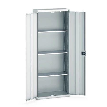 40031012 - Armoire Standard CUBIO - Avec 3 Tablettes - LxPxH 800x325x2000mm - Gris Clair RAL 7035 40031012 - Armoire Standard CUBIO - Avec 3 Tablettes - LxPxH 800x325x2000mm - Gris Clair RAL 7035