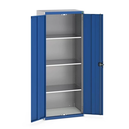 40031024 - Armoire Standard CUBIO - Avec 3 Tablettes - LxPxH 800x525x2000mm - Bleu Gentiane RAL 5010 40031024 - Armoire Standard CUBIO - Avec 3 Tablettes - LxPxH 800x525x2000mm - Bleu Gentiane RAL 5010
