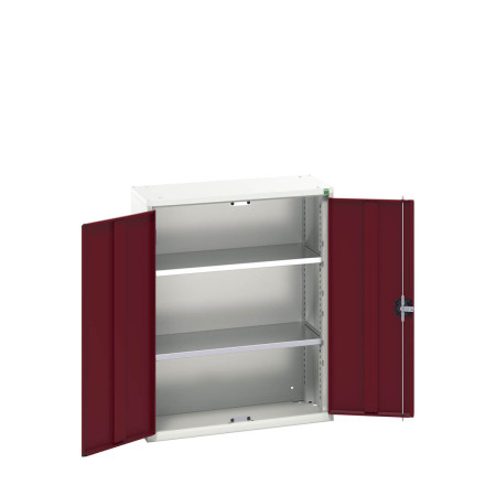 16926114 - VERSO Armoire à Portes - Avec 2 Tablettes - LxPxH 800x350x1000mm + Murale - Rouge Pourpre RAL 3004 16926114 - VERSO Armoire à Portes - Avec 2 Tablettes - LxPxH 800x350x1000mm + Murale - Rouge Pourpre RAL 3004