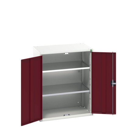 16926159 - VERSO Armoire à Portes - Avec 2 Tablettes - LxPxH 800x550x1000mm - Rouge Pourpre RAL 3004 16926159 - VERSO Armoire à Portes - Avec 2 Tablettes - LxPxH 800x550x1000mm - Rouge Pourpre RAL 3004
