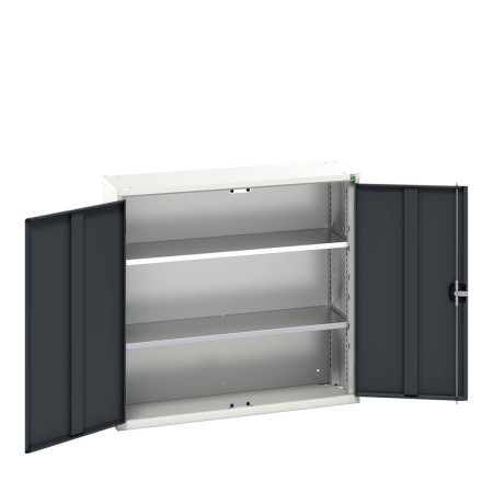 16926214 - VERSO Armoire à Portes - Avec 2 Tablettes - LxPxH 1050x350x1000mm + Murale - Gris Anthracite RAL 7016 16926214 - VERSO Armoire à Portes - Avec 2 Tablettes - LxPxH 1050x350x1000mm + Murale - Gris Anthracite RAL 7016