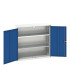 16926214 - VERSO Armoire à Portes - Avec 2 Tablettes - LxPxH 1050x350x1000mm + Murale - Bleu Gentiane RAL 5010 16926214 - VERSO Armoire à Portes - Avec 2 Tablettes - LxPxH 1050x350x1000mm + Murale - Bleu Gentiane RAL 5010