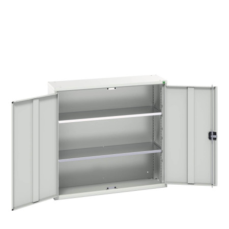 16926214 - VERSO Armoire à Portes - Avec 2 Tablettes - LxPxH 1050x350x1000mm + Murale - Gris Clair RAL 7035 16926214 - VERSO Armoire à Portes - Avec 2 Tablettes - LxPxH 1050x350x1000mm + Murale - Gris Clair RAL 7035