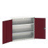 16926214 - VERSO Armoire à Portes - Avec 2 Tablettes - LxPxH 1050x350x1000mm + Murale - Rouge Pourpre RAL 3004 16926214 - VERSO Armoire à Portes - Avec 2 Tablettes - LxPxH 1050x350x1000mm + Murale - Rouge Pourpre RAL 3004