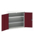 16926259 - VERSO Armoire à Portes - Avec 2 Tablettes - LxPxH 1050x550x1000mm - Rouge Pourpre RAL 3004 16926259 - VERSO Armoire à Portes - Avec 2 Tablettes - LxPxH 1050x550x1000mm - Rouge Pourpre RAL 3004