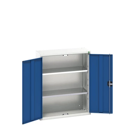 16926114 - VERSO Armoire à Portes - Avec 2 Tablettes - LxPxH 800x350x1000mm + Murale - Bleu Gentiane RAL 5010 16926114 - VERSO Armoire à Portes - Avec 2 Tablettes - LxPxH 800x350x1000mm + Murale - Bleu Gentiane RAL 5010