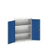 16926114 - VERSO Armoire à Portes - Avec 2 Tablettes - LxPxH 800x350x1000mm + Murale - Bleu Gentiane RAL 5010 16926114 - VERSO Armoire à Portes - Avec 2 Tablettes - LxPxH 800x350x1000mm + Murale - Bleu Gentiane RAL 5010