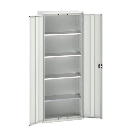 16926119 - VERSO Armoire à Portes - Avec 4 Tablettes - LxPxH 800x350x2000mm - Gris Clair RAL 7035 16926119 - VERSO Armoire à Portes - Avec 4 Tablettes - LxPxH 800x350x2000mm - Gris Clair RAL 7035