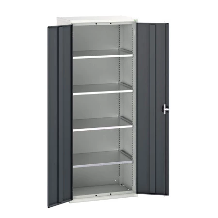 16926167 - VERSO Armoire à Portes - Avec 4 Tablettes - LxPxH 800x550x2000mm - Gris Anthracite RAL 7016 16926167 - VERSO Armoire à Portes - Avec 4 Tablettes - LxPxH 800x550x2000mm - Gris Anthracite RAL 7016