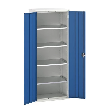 16926167 - VERSO Armoire à Portes - Avec 4 Tablettes - LxPxH 800x550x2000mm - Bleu Gentiane RAL 5010 16926167 - VERSO Armoire à Portes - Avec 4 Tablettes - LxPxH 800x550x2000mm - Bleu Gentiane RAL 5010