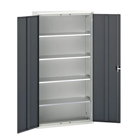 16926219 - VERSO Armoire à Portes - Avec 4 Tablettes - LxPxH 1050x350x2000mm - Gris Anthracite RAL 7016 16926219 - VERSO Armoire à Portes - Avec 4 Tablettes - LxPxH 1050x350x2000mm - Gris Anthracite RAL 7016