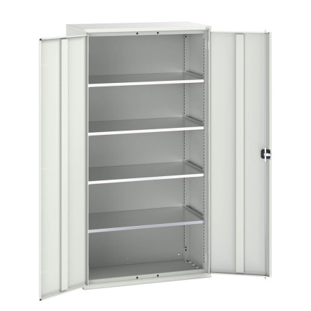 16926267 - VERSO Armoire à Portes - Avec 4 Tablettes - LxPxH 1050x550x2000mm - Gris Clair RAL 7035 16926267 - VERSO Armoire à Portes - Avec 4 Tablettes - LxPxH 1050x550x2000mm - Gris Clair RAL 7035