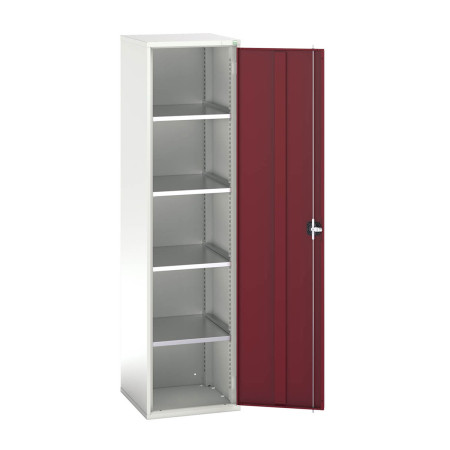 16926067 - VERSO Armoire à Porte - Avec 4 Tablettes - LxPxH 525x550x2000mm - Rouge Pourpre RAL 3004 16926067 - VERSO Armoire à Porte - Avec 4 Tablettes - LxPxH 525x550x2000mm - Rouge Pourpre RAL 3004
