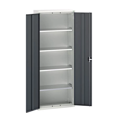 16926119 - VERSO Armoire à Portes - Avec 4 Tablettes - LxPxH 800x350x2000mm - Gris Anthracite RAL 7016 16926119 - VERSO Armoire à Portes - Avec 4 Tablettes - LxPxH 800x350x2000mm - Gris Anthracite RAL 7016