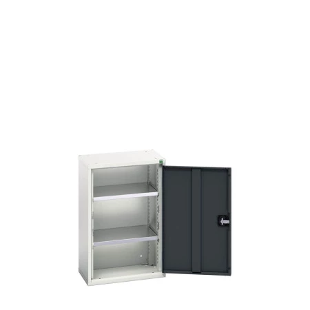 16926008 - VERSO Armoire à Porte - Avec 2 Tablettes - LxPxH 525x350x800mm + Murale - Gris Anthracite RAL 7016