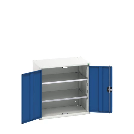 16926138 - VERSO Armoire à Portes - Avec 2 Tablettes - LxPxH 800x550x800mm - Bleu Gentiane RAL 5010 16926138 - VERSO Armoire à Portes - Avec 2 Tablettes - LxPxH 800x550x800mm - Bleu Gentiane RAL 5010