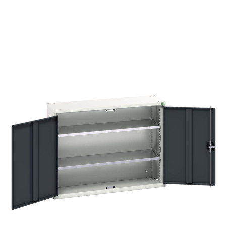 16926208 - VERSO Armoire à Portes - Avec 2 Tablettes - LxPxH 1050x350x800mm + Murale - Gris Anthracite RAL 7016 16926208 - VERSO Armoire à Portes - Avec 2 Tablettes - LxPxH 1050x350x800mm + Murale - Gris Anthracite RAL 7016