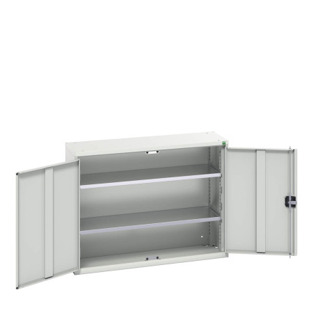 16926208 - VERSO Armoire à Portes - Avec 2 Tablettes - LxPxH 1050x350x800mm + Murale - Gris Clair RAL 7035 16926208 - VERSO Armoire à Portes - Avec 2 Tablettes - LxPxH 1050x350x800mm + Murale - Gris Clair RAL 7035