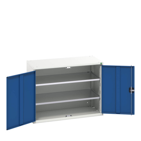 16926238 - VERSO Armoire à Portes - Avec 2 Tablettes - LxPxH 1050x550x800mm - Bleu Gentiane RAL 5010 16926238 - VERSO Armoire à Portes - Avec 2 Tablettes - LxPxH 1050x550x800mm - Bleu Gentiane RAL 5010