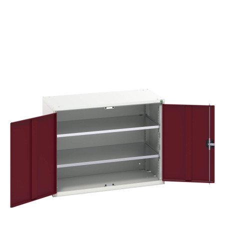 16926238 - VERSO Armoire à Portes - Avec 2 Tablettes - LxPxH 1050x550x800mm - Rouge Pourpre RAL 3004 16926238 - VERSO Armoire à Portes - Avec 2 Tablettes - LxPxH 1050x550x800mm - Rouge Pourpre RAL 3004