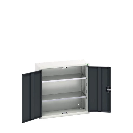 16926108 - VERSO Armoire à Porte - Avec 2 Tablettes - LxPxH 800x350x800mm + Murale - Gris Anthracite RAL 7016 16926108 - VERSO Armoire à Porte - Avec 2 Tablettes - LxPxH 800x350x800mm + Murale - Gris Anthracite RAL 7016