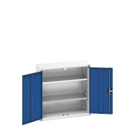 16926108 - VERSO Armoire à Porte - Avec 2 Tablettes - LxPxH 800x350x800mm + Murale - Bleu Gentiane RAL 5010 16926108 - VERSO Armoire à Porte - Avec 2 Tablettes - LxPxH 800x350x800mm + Murale - Bleu Gentiane RAL 5010