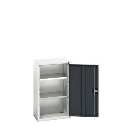 16926011 - VERSO Armoire à Porte - Avec 2 Tablettes - LxPxH 525x350x900mm + Murale - Gris Anthracite RAL 7016