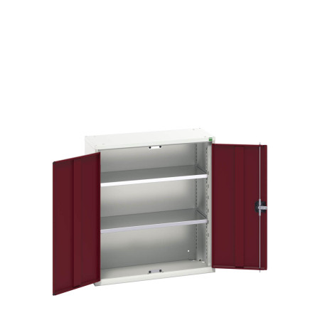 16926111 - VERSO Armoire à Portes - Avec 2 Tablettes - LxPxH 800x350x900mm + Murale - Rouge Pourpre RAL 3004 16926111 - VERSO Armoire à Portes - Avec 2 Tablettes - LxPxH 800x350x900mm + Murale - Rouge Pourpre RAL 3004