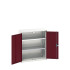 16926111 - VERSO Armoire à Portes - Avec 2 Tablettes - LxPxH 800x350x900mm + Murale - Rouge Pourpre RAL 3004 16926111 - VERSO Armoire à Portes - Avec 2 Tablettes - LxPxH 800x350x900mm + Murale - Rouge Pourpre RAL 3004