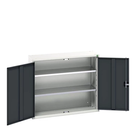 16926211 - VERSO Armoire à Portes - Avec 2 Tablettes - LxPxH 1050x350x900mm + Murale - Gris Anthracite RAL 7016 16926211 - VERSO Armoire à Portes - Avec 2 Tablettes - LxPxH 1050x350x900mm + Murale - Gris Anthracite RAL 7016