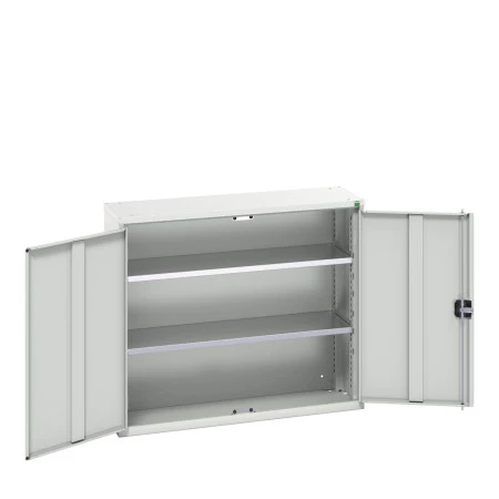16926211 - VERSO Armoire à Portes - Avec 2 Tablettes - LxPxH 1050x350x900mm + Murale - Gris Clair RAL 7035 16926211 - VERSO Armoire à Portes - Avec 2 Tablettes - LxPxH 1050x350x900mm + Murale - Gris Clair RAL 7035